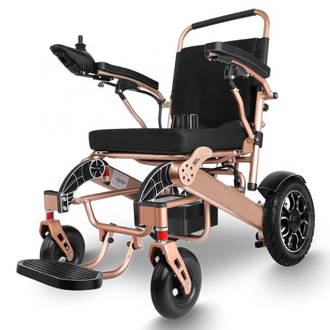 All-terrain Wheelchair Electromagnetic Brake Lithium Battery Folding Electric Wheelchair