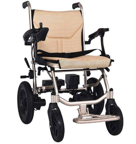 Light Weight Aluminum Alloy Frame Adjustable Lifting Pedals Electric Wheelchair 2