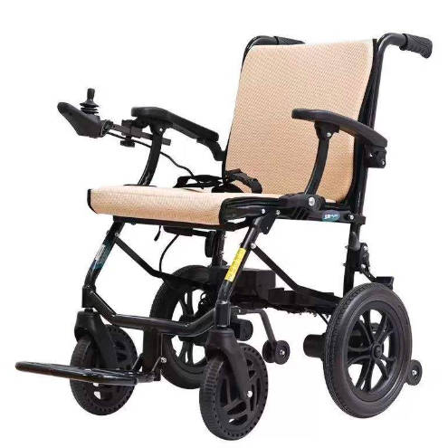 Light Weight Aluminum Alloy Frame Adjustable Lifting Pedals Electric Wheelchair
