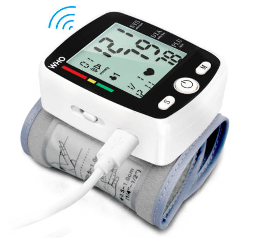 Portable Blood Pressure Monitor Digital Rechargeable Wrist BP Machine 2