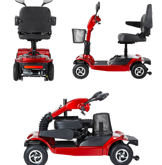 Custom Compact Portable 4 Wheel Electric Lightweight Aluminum Foldable Mobility Scooter 2