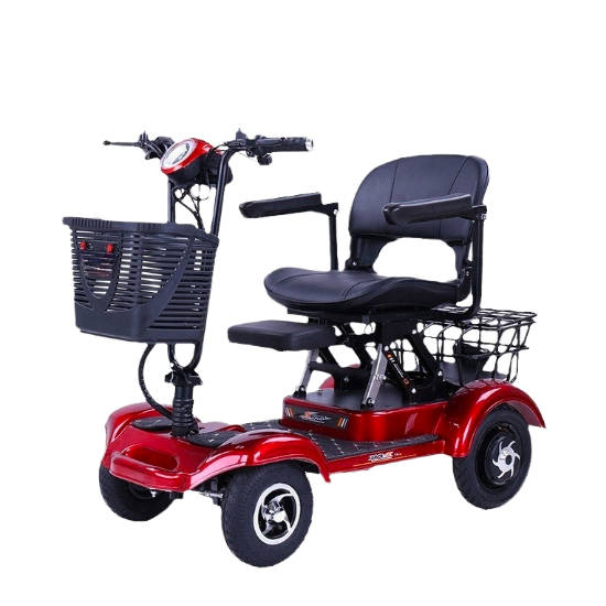 Custom Compact Portable 4 Wheel Electric Lightweight Aluminum Foldable Mobility Scooter