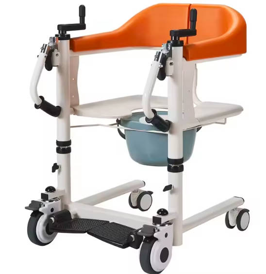 Multi Function Transfer Lift Chair Toilet Shower Chair Disabled Wheelchair 3